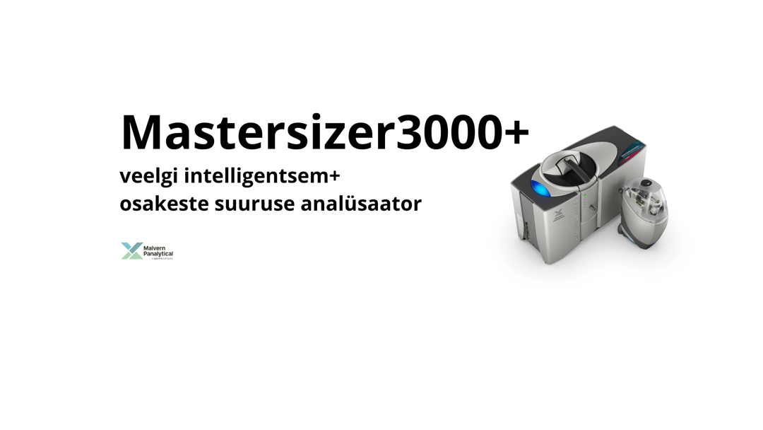 Osakeste suuruse mõõtmiseks uue põlvkonna analüsaator Mastersizer3000+