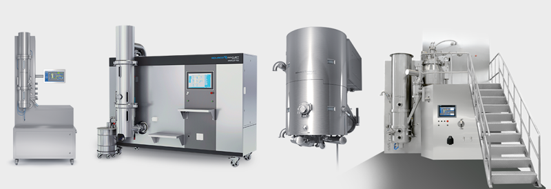 Pharma drying, granulating and small particles coating solutions