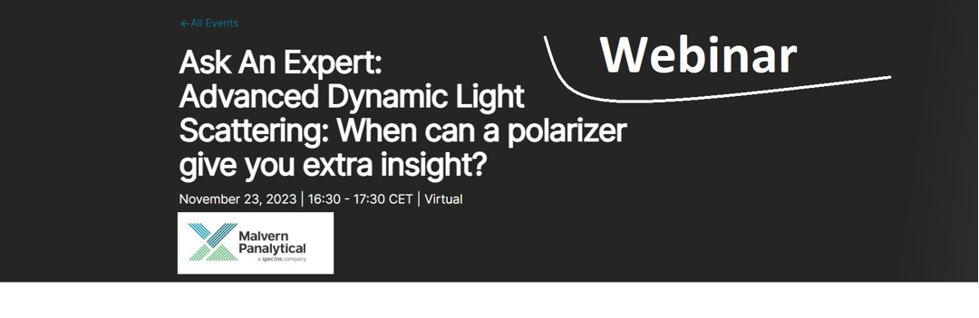 Ask An Expert: Advanced Dynamic Light Scattering: When can a polarizer give you extra insight?